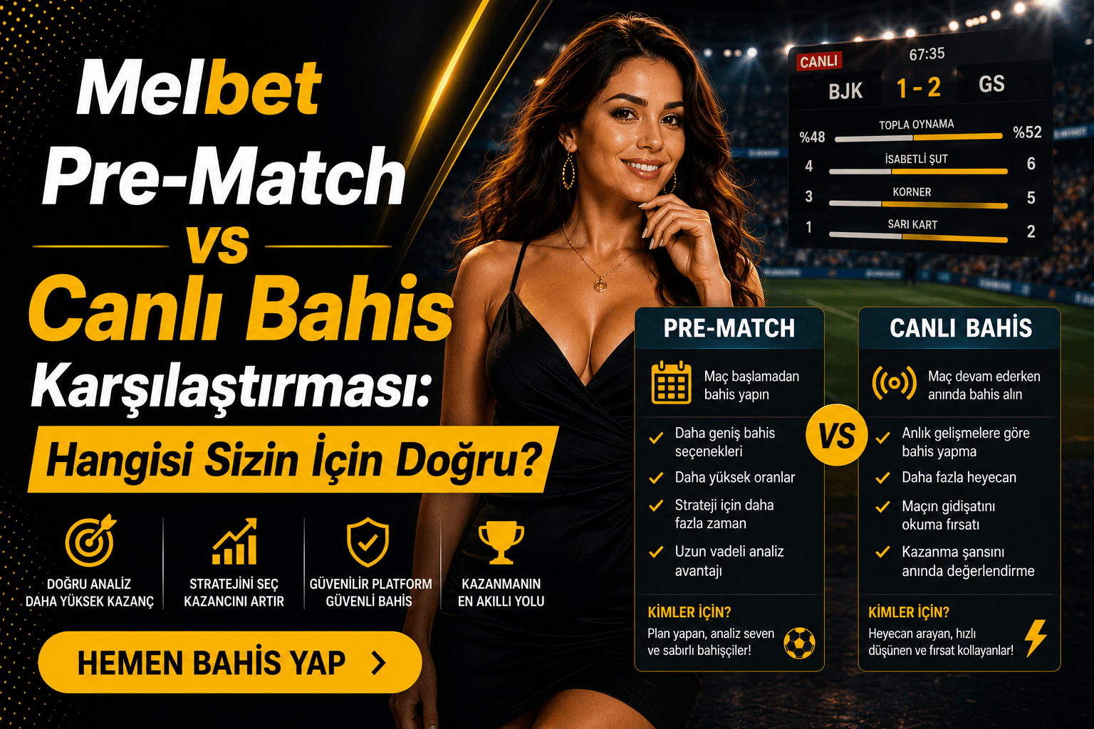 Pre-Match vs Canlı Bahis Karşılaştırması: Hangisi Sizin İçin Doğru?