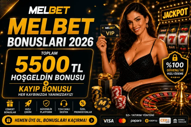 Melbet Bonusları 2026 - 5500 TL Hoşgeldin ve Kayıp Bonusu