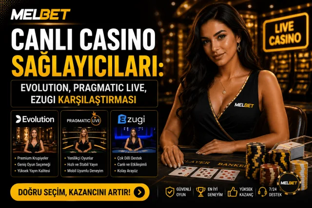 Melbet Canlı Casino Sağlayıcıları: Evolution, Pragmatic Live, Ezugi Karşılaştırması